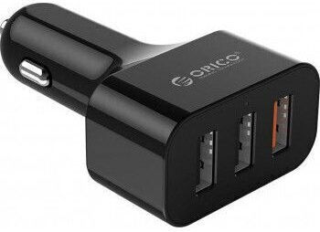 Orico Încărcător Auto 35W Cu Încărcare Rapidă Cu Porturi 3xUSB-A Culoare Neagră