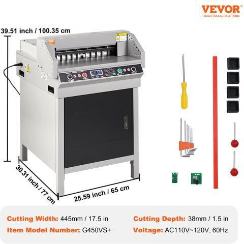 Vevor Office Cutting Electric Machine Guillotine 45.72cm