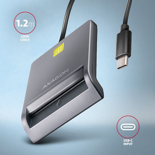 Axagon Cititor Card Type-C pentru SmartCard