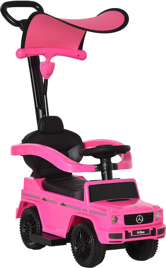 HomCom Ride On Car with Parental Handle for 12+ Months Pink