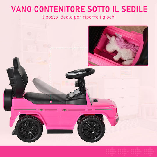 HomCom Ride On Car with Parental Handle for 12+ Months Pink