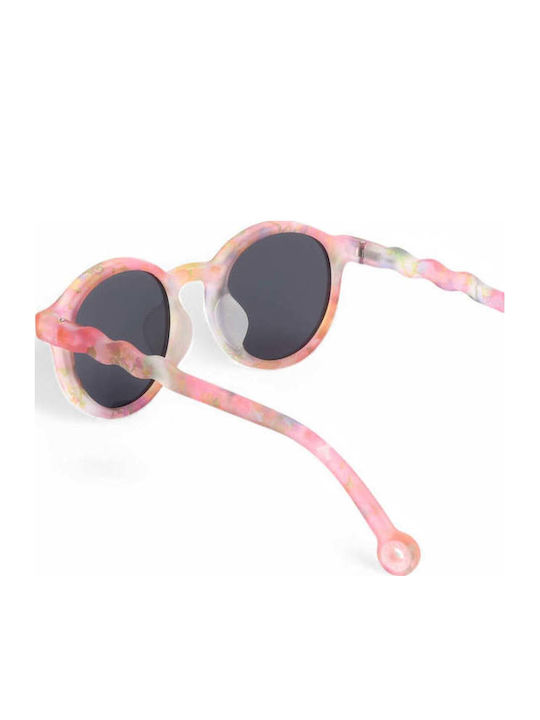 Olivio & Co Round Kids Sunglasses with Polarized Lens Flowers Pink for 3-5 Years