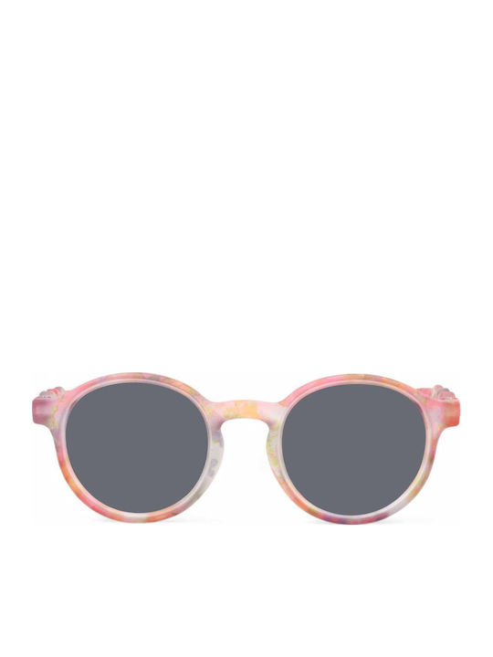Olivio & Co Round Kids Sunglasses with Polarized Lens Flowers Pink for 3-5 Years
