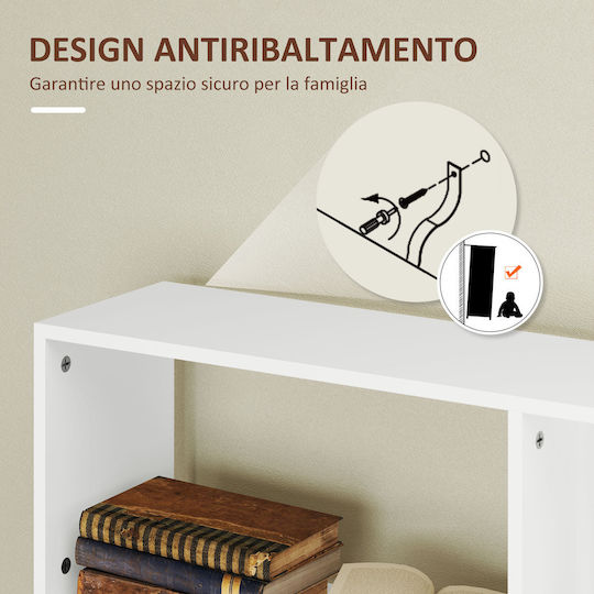 Bibliotecă Albă 80x24x159 cm