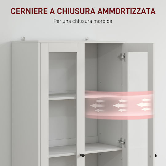 Comodă de Bucătărie de Podea Alb 59x30x164buc