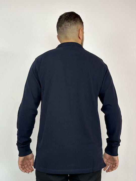 Polo Langarmbluse Blue Navy