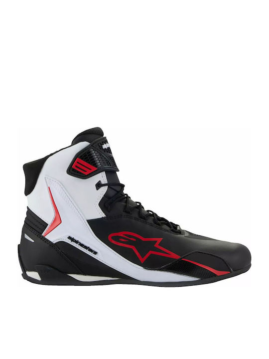 Alpinestars Faster-4 Ανδρικά Μποτάκια Μηχανής Δερμάτινα Λευκά