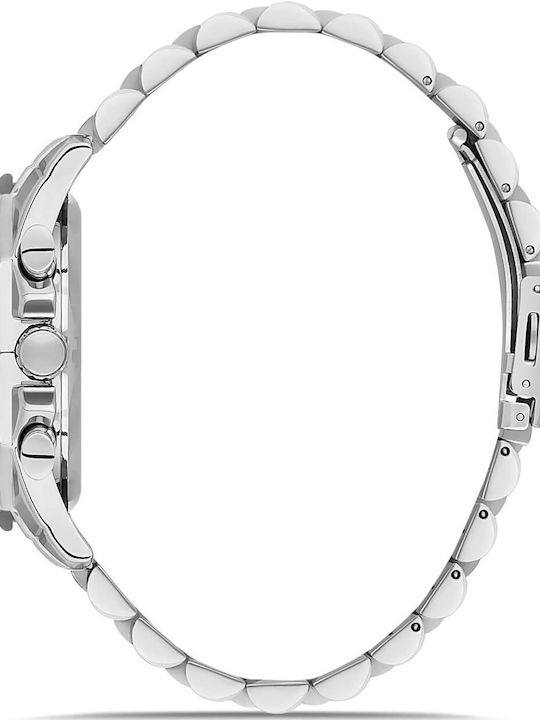 Men's Watch Battery with Silver Metal Bracelet