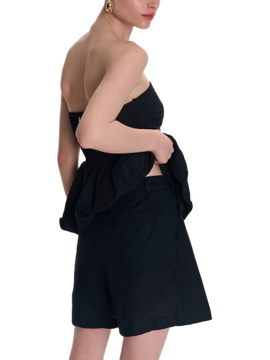 Women's Linen Shorts Black