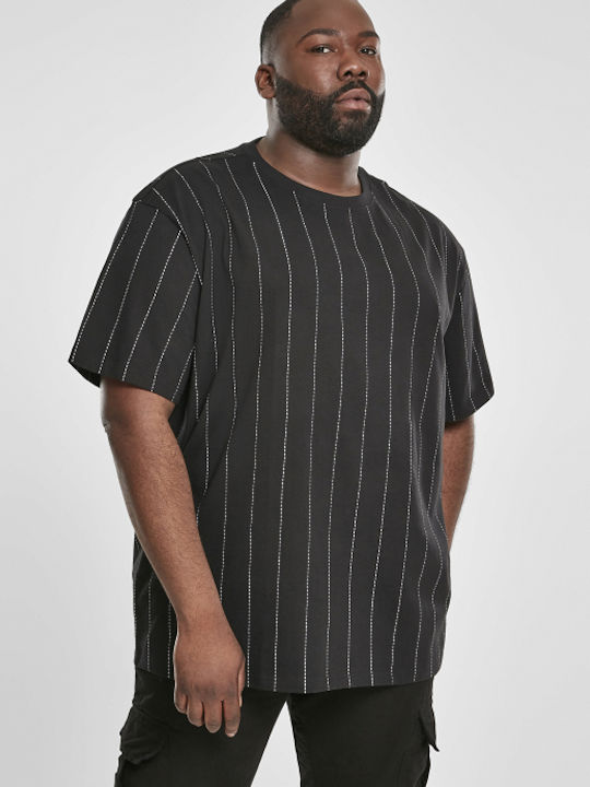 Pinstripe T-shirt Black