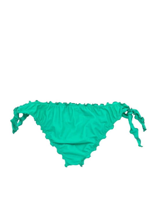 Bikini Slip με Κορδονάκια Πράσινο