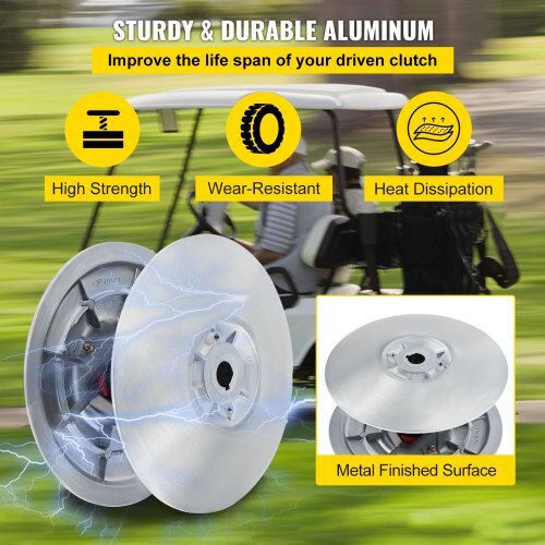 Vevor Golf Cart Secondary Driven Power Clutch Kit Metal Surface Drive Clutch 1985-2007 Driven Clutch Kit Compatible Yamaha Low End G2-G28 Golf Cart Spring