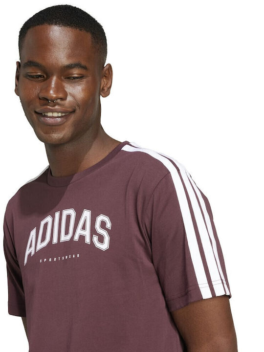 Graphic Tee T-Shirt Burgundisch