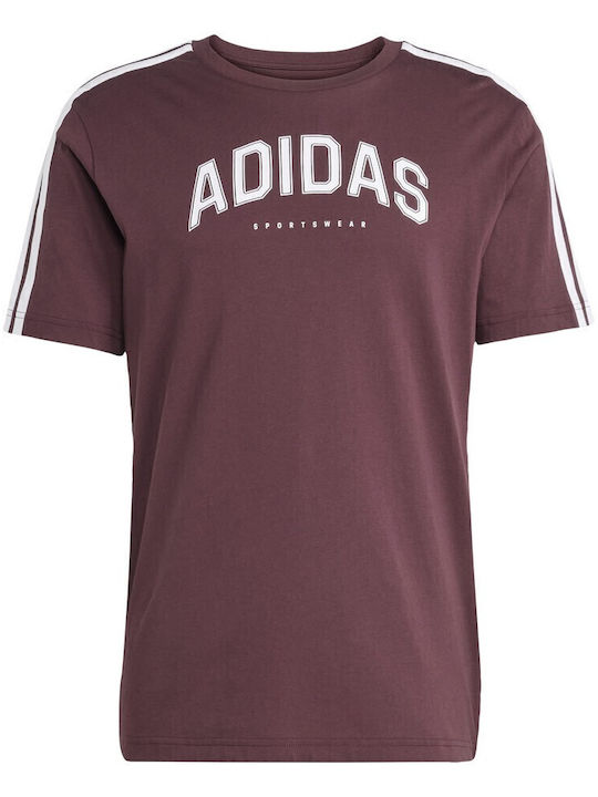 Graphic Tee T-Shirt Burgundisch