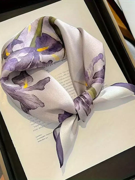 By Queen Γυναικείο Μαντήλι Ίριδες Purple