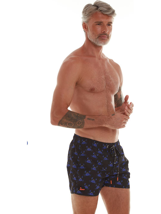 Men's Swim Shorts Blue With Prints