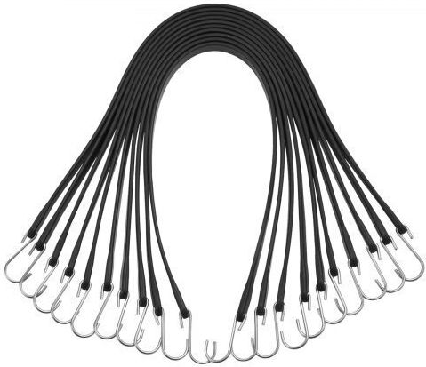 Vevor 50 Pcs Flat Bungee Cord Set 19.8 Mm Heavy Duty Bungee Straps S-hook