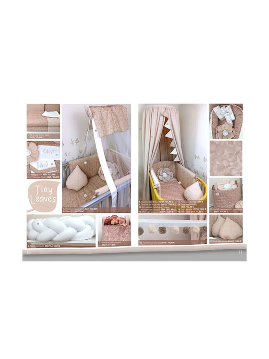 Baby Star Tiny Leaf Baby Nest White 40x75cm