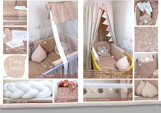 Baby Star Tiny Leaf Baby Nest White 40x75cm