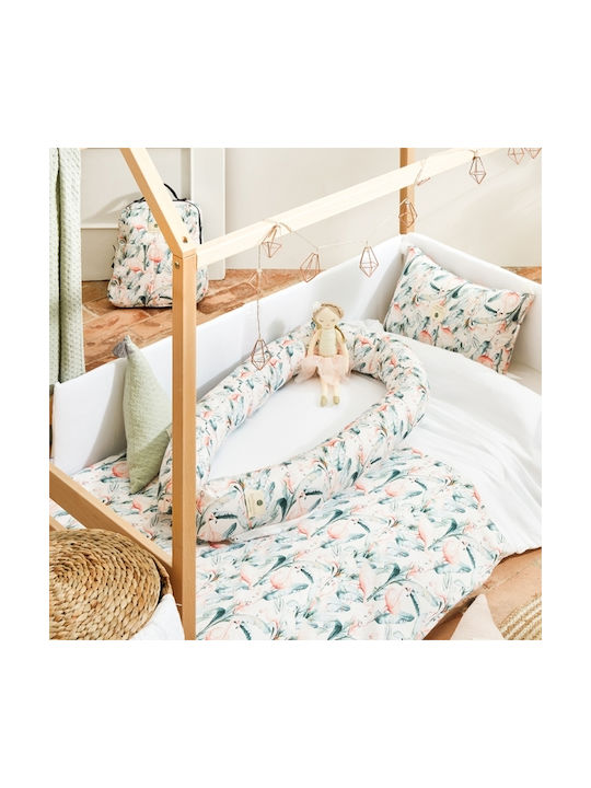 Bimbidreams Flamingos Baby Nest White 60x85cm