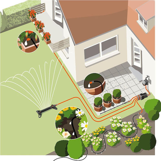 Automatic Water Distributor 6 Outlets 3/4 Inch Thread 6 Irrigation Zones Individual Operation 6 Bar Wall Mountable Black