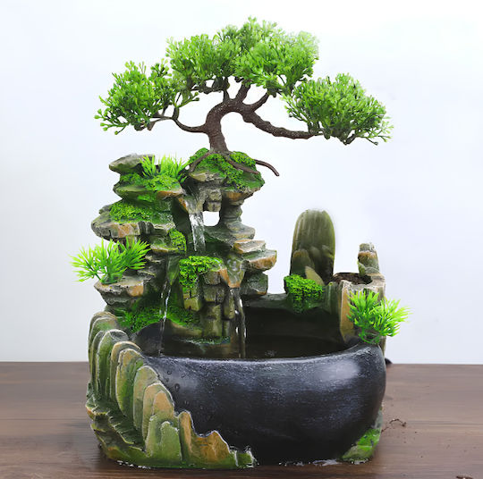 Bonsai Feng Shui Resteq Garten Dekoration Wasserfall mit Beleuchtung Nebel  | Skroutz Germany