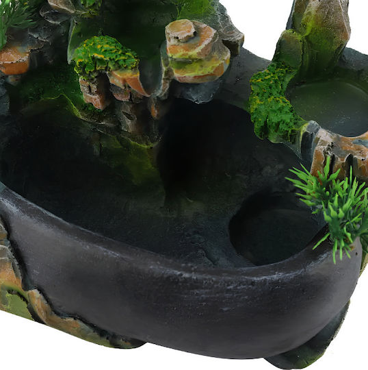 Bonsai Feng Shui Resteq Garten Dekoration Wasserfall mit Beleuchtung Nebel