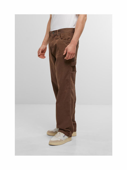 Herren Jeanshose mit Loose Gerade Passform Brown