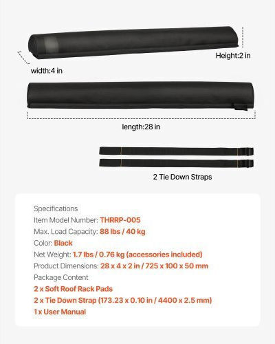 Vevor Kayak Transport Bases for Car Roof Rack CDXLJDXHGJKHR1COVV0