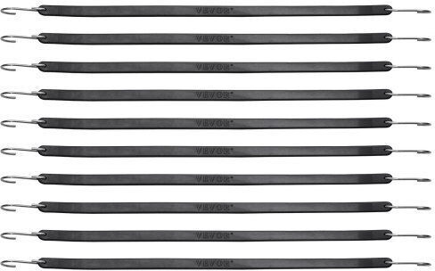 Vevor 50 Pcs Flat Bungee Cord Set 19.8 Mm Heavy Duty Bungee Straps S-hook