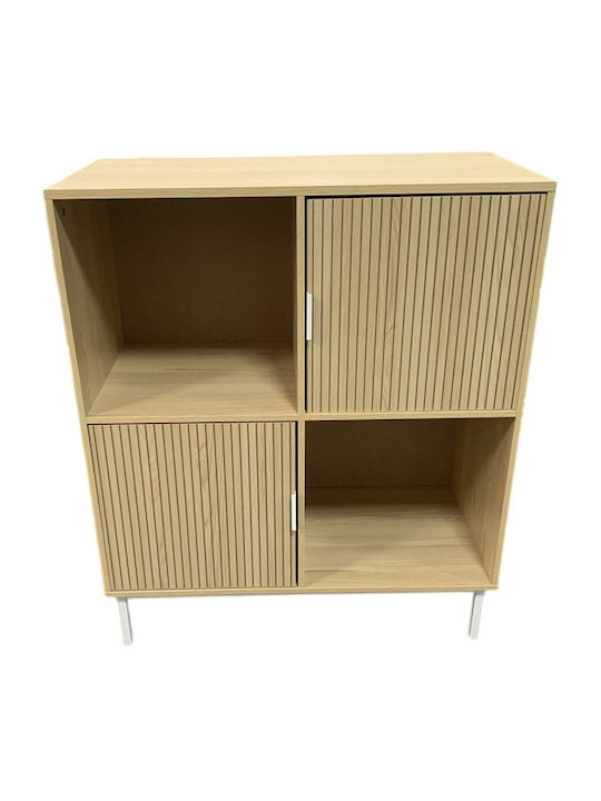 Μπουφές Haptic 2d από Ξύλο & Μέταλλο Μπεζ 80x40x85cm