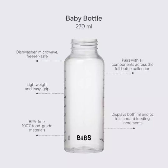 Bibs Σετ Πλαστικά Μπιμπερό Κατά των Κολικών με Θηλή Σιλικόνης για 0+ μηνών 270ml 2τμχ