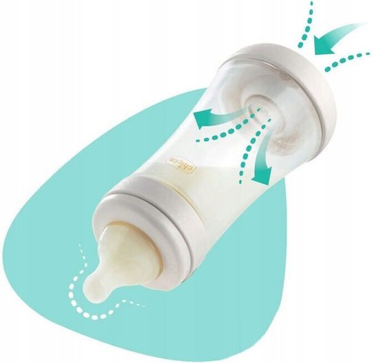 Chicco Πλαστικό Μπιμπερό Perfect 5 Κατά των Κολικών με Θηλή Σιλικόνης για 2+ μηνών Γαλάζιο 240ml