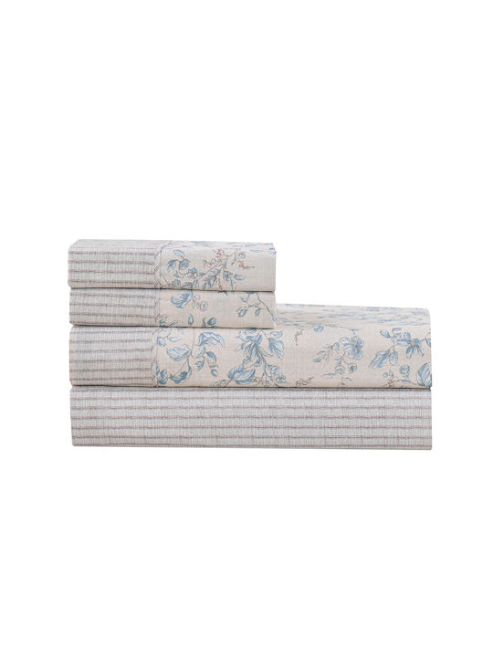 Liolios Home Σετ Σεντόνια Υπέρδιπλα 245x270εκ. Πολύχρωμο (4τμχ)