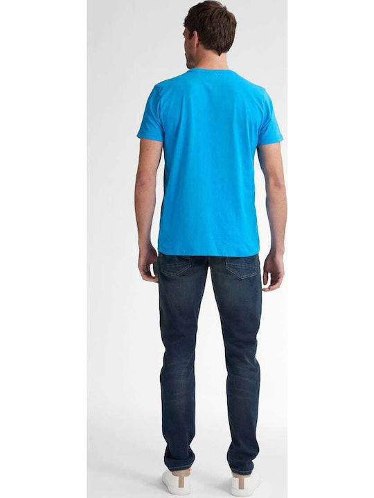 Kurzarmbluse Dark Aqua