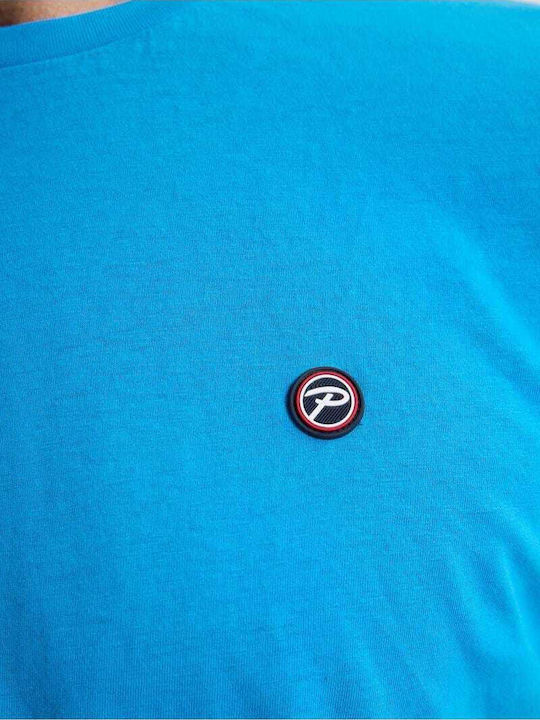 Kurzarmbluse Dark Aqua