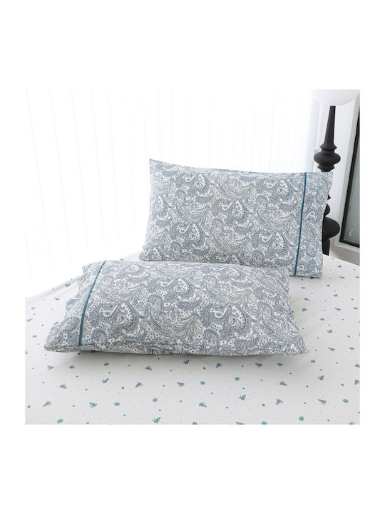 Liolios Home Σετ Σεντόνια Υπέρδιπλα 245x270εκ. Μπλε (4τμχ)