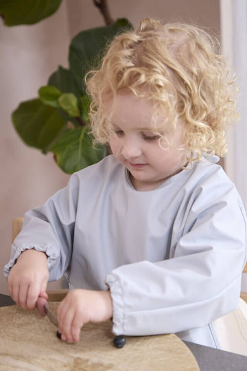 Filibabba Salopetă material textil cu autocolant, Buzunar & Mâneci Pearl Blue pentru 6 m+