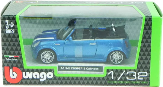 Bburago Mini Cooper S Convertible Blue 1:32 for Ages 3 and Up