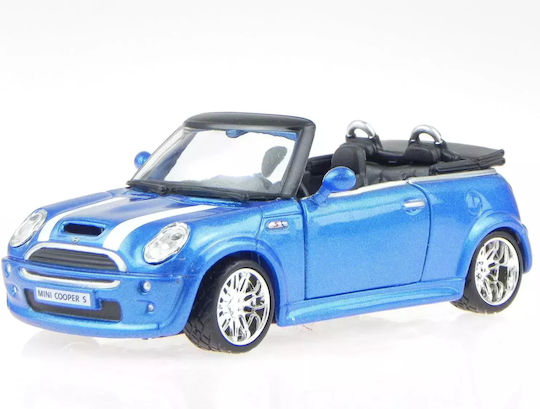 Bburago Mini Cooper S Convertible Blue 1:32 for Ages 3 and Up