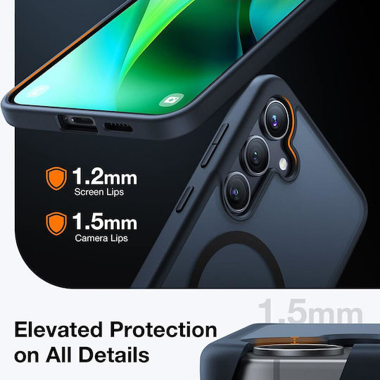 Torras Guardian Magnetic Umschlag Rückseite Silikon Schwarz (Galaxy S24+)