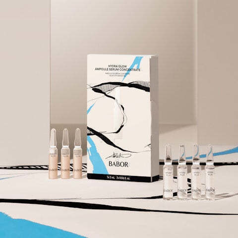 Babor Moisturizing & Anti-Aging Ampoule Serum For Face With Hyaluronic Acid & Panthenol For Brightening 7x2ml