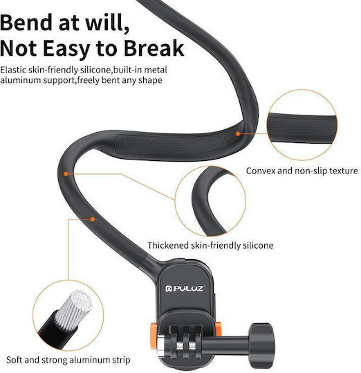 Lazy Neck Magnetic Desk Stand for Mobile in Black color