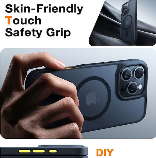 Torras Guardian Magnetic Back Cover Silicone Black (iPhone 16 Pro)