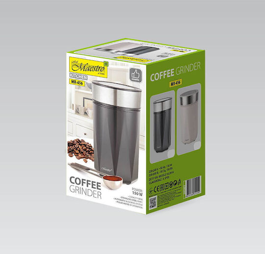 Maestro Electric Coffee Grinder 150W for 50gr Beans Silver
