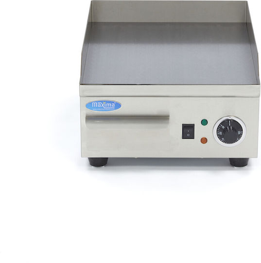 Maxima Maxima Kommerzielle Flachgrill Stahl 2kW mit Glatte Grillplatte