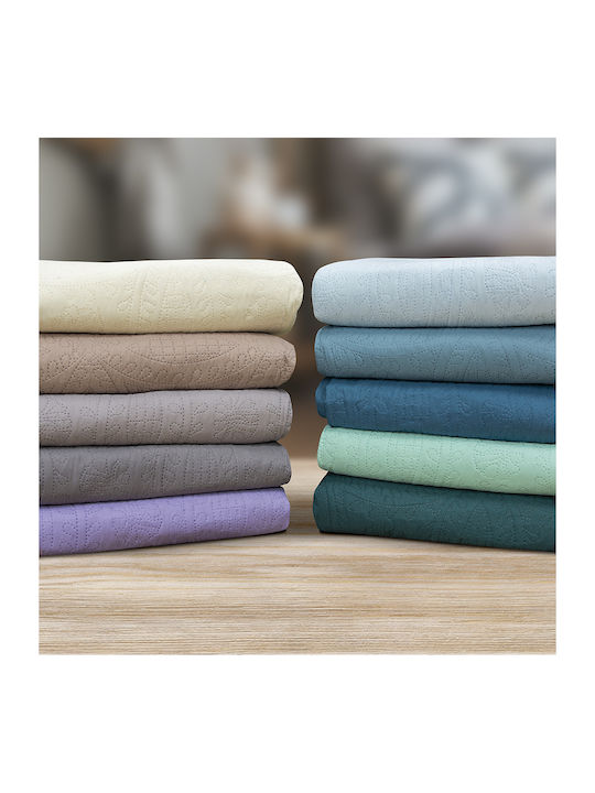 Lino Home Ligero Coverlet Queen Size Microfiber Green 220x240cm