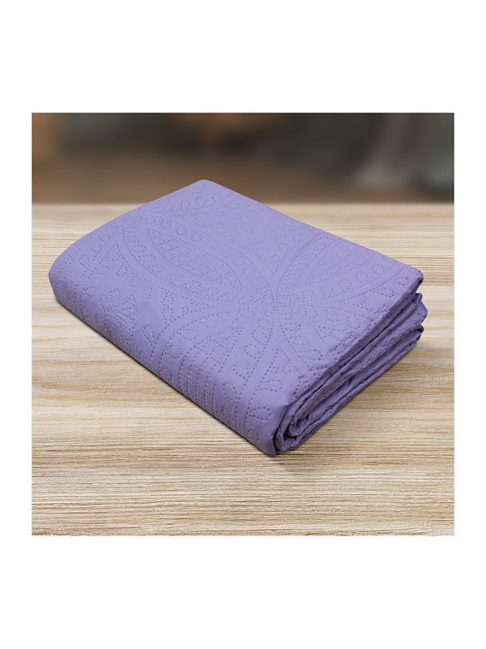 Lino Home Ligero Coverlet Queen Size Microfiber Violet 220x240cm
