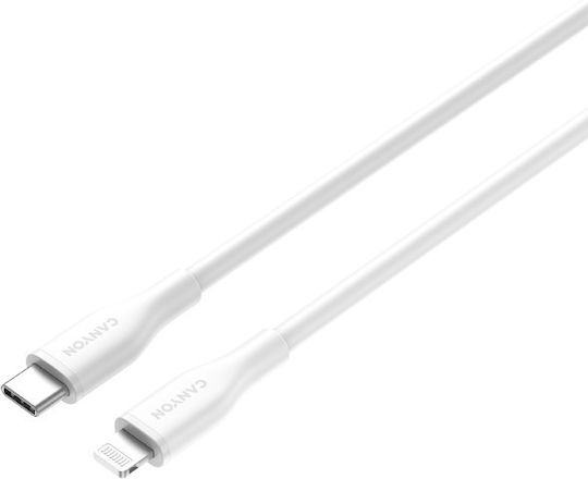 Canyon USB-C to Lightning Cable 60W Λευκό 1m (CNS-CLNM60SC10W)