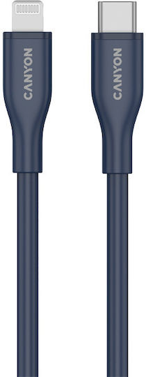 Canyon USB-C to Lightning Cable 60W Μπλε 1m (CNS-CLNM60SC10DB)